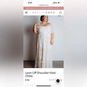 White/cream maxi dress